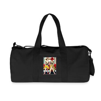 Pop Art Two Women Girlfriends Entertainment - Recycled Canvas Sports Bag by Stanley/Stella - black - Front