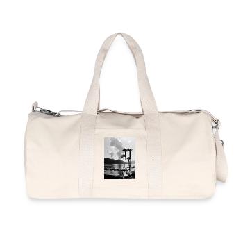 Black and white palm trees by the lake - Recycled Canvas Sports Bag by Stanley/Stella - natural - Front