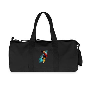 Skateboard Sprung Neon Splash - Recycelte Canvas-Sporttasche von Stanley/Stella - Schwarz - Vorne