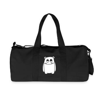 Monster Cheerful – Funny Kawaii Comic Design - Recycled Canvas Sports Bag by Stanley/Stella - black - Front