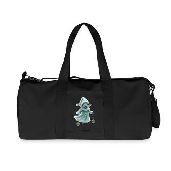Winterzwerg mit Jingle Bells - Recycelte Canvas-Sporttasche von Stanley/Stella - Schwarz - Vorne