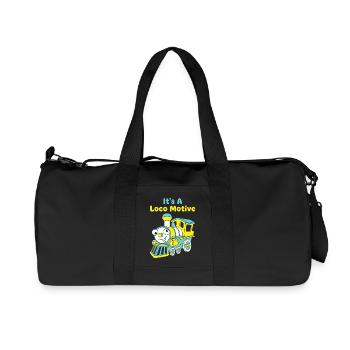 Locomotive Funny Train Jeu de mots Locomotive - Sac de sport en toile recyclée Stanley/Stella - noir - Devant