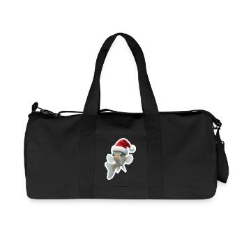 Bubbling Guppy Fish Christmas Greeting - Recycled Canvas Sports Bag by Stanley/Stella - black - Front