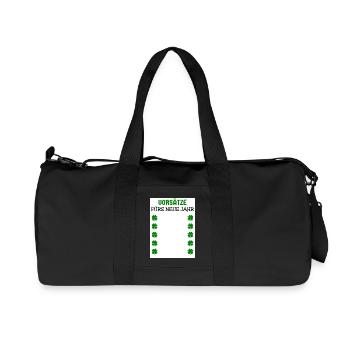 New Year's Resolutions New Year's Eve New Year Shamrocks - Recycled Canvas Sports Bag by Stanley/Stella - black - Front