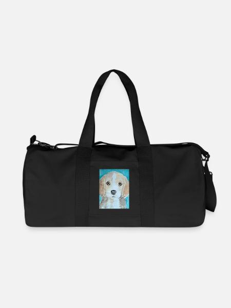 Chiot Beagle, aquarelle - Sac de sport en toile recyclée Stanley/Stella - noir