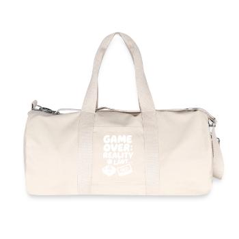 Game Over Reality - Sac de sport en toile recyclée Stanley/Stella - blanc naturel - Devant