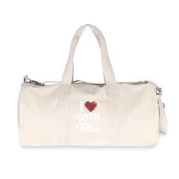 J’aime les filles gothiques - Sac de sport en toile recyclée Stanley/Stella - blanc naturel - Devant