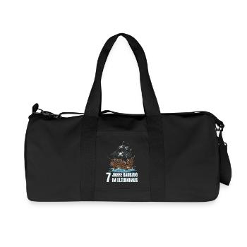 7th Birthday Pirates - Recycled Canvas Sports Bag by Stanley/Stella - black - Front