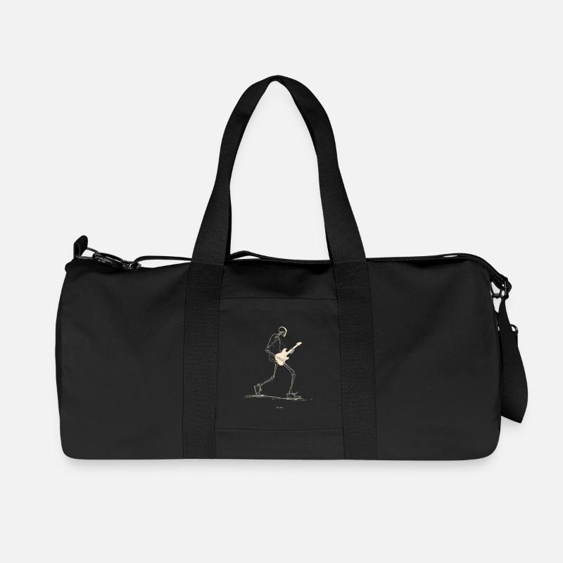 Skelett-Gitarrist mit E-Gitarre - Recycelte Canvas-Sporttasche von Stanley/Stella - Schwarz