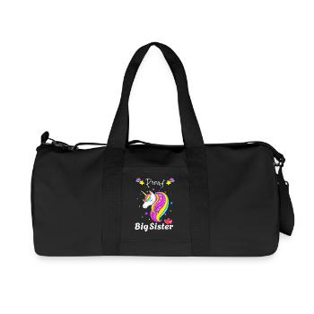 Art de la Grande Sœur Magique de la Licorne de la Nuit Étoilée - Sac de sport en toile recyclée Stanley/Stella - noir - Devant