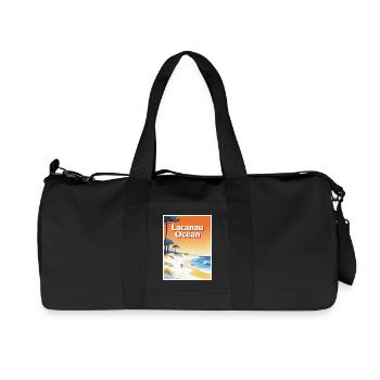 Lacanau Ocean Vintage Surf Poster - Recycled Canvas Sports Bag by Stanley/Stella - black - Front