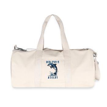 Vintage Dolphinately Dolphin Humor - Recycled Canvas Sports Bag by Stanley/Stella - natural - Front