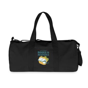 Books And Matcha Kyoto Cafe Corner Whisk Away - Recycled Canvas Sports Bag by Stanley/Stella - black - Front