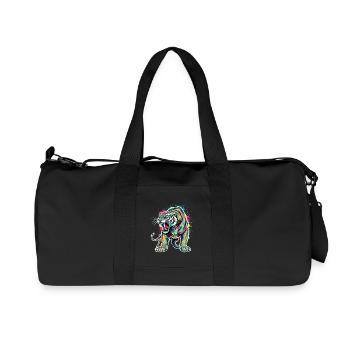 Neon Tiger Artistic Force - Recycled Canvas Sports Bag by Stanley/Stella - black - Front