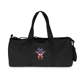Dog Staffy Astronaut Space Color - Recycled Canvas Sports Bag by Stanley/Stella - black - Front