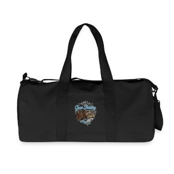 Camping Pêche Geht Angeln für einen Tag - Recycelte Canvas-Sporttasche von Stanley/Stella - Schwarz - Vorne