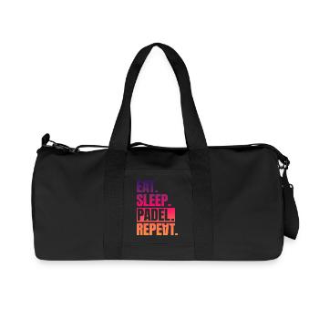 Eat Sleep Padel Repeat - Recycled Canvas Sports Bag by Stanley/Stella - black - Front