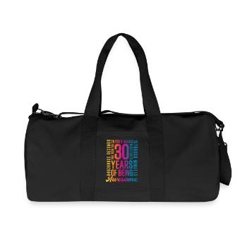 30 ans d’anniversaire - Sac de sport en toile recyclée Stanley/Stella - noir - Devant
