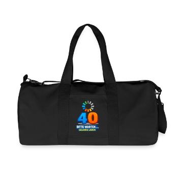 40 Jahre: Gelenke laden - Recycelte Canvas-Sporttasche von Stanley/Stella - Schwarz - Vorne
