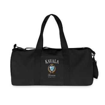 Kavala Greece Coat of Arms Crown – Travel Souvenir - Recycled Canvas Sports Bag by Stanley/Stella - black - Front