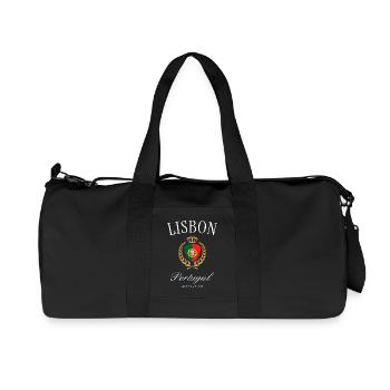 Lissabon Portugal Wappen Krone – Reise Souvenir - Recycelte Canvas-Sporttasche von Stanley/Stella - Schwarz - Vorne