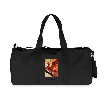 The Heart of the Phoenix: Eternal Flame - Recycled Canvas Sports Bag by Stanley/Stella - black - Front