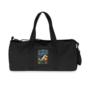Ein Moment für die Ewigkeit Walmotiv - Recycelte Canvas-Sporttasche von Stanley/Stella - Schwarz - Vorne