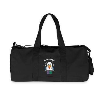 Möwe Ostsee Nordsee Urlaub Bin Da Kann Losgehen - Recycelte Canvas-Sporttasche von Stanley/Stella - Schwarz - Vorne