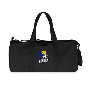 Bosnien Fußball Flagge - Recycelte Canvas-Sporttasche von Stanley/Stella - Schwarz - Vorne