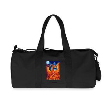 Phénix flamboyant dans la nuit - Sac de sport en toile recyclée Stanley/Stella - noir - Devant