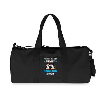 Will Nur Bowling Spielen Spieler - Recycelte Canvas-Sporttasche von Stanley/Stella - Schwarz - Vorne
