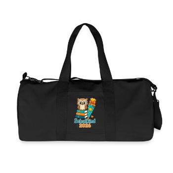 Schulkind 2026 Eule Einschulung - Recycelte Canvas-Sporttasche von Stanley/Stella - Schwarz - Vorne