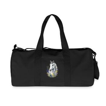 Gray Mold with Wildflowers - Recycled Canvas Sports Bag by Stanley/Stella - black - Front