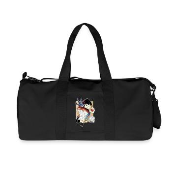 Nain de livre mignon au cœur de plume - Sac de sport en toile recyclée Stanley/Stella - noir - Devant