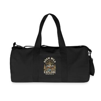 Berge – Roam Wild - Recycelte Canvas-Sporttasche von Stanley/Stella - Schwarz - Vorne