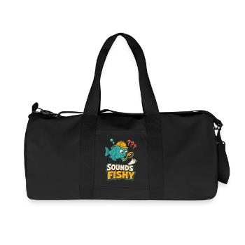 Sounds Fishy Detektivfisch - Recycelte Canvas-Sporttasche von Stanley/Stella - Schwarz - Vorne