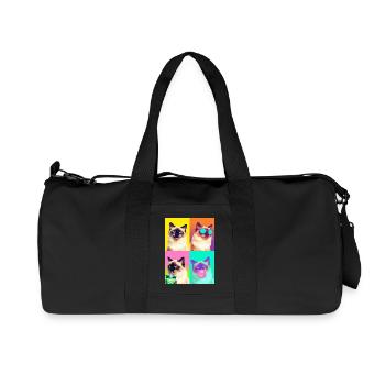Cats Sacred Birman Cat - Recycled Canvas Sports Bag by Stanley/Stella - black - Front