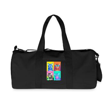 Cats Bengal Cat - Recycled Canvas Sports Bag by Stanley/Stella - black - Front