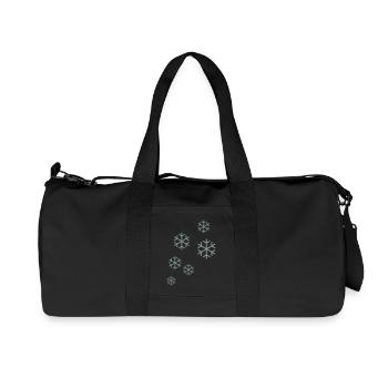 Schneeflocken - Recycelte Canvas-Sporttasche von Stanley/Stella - Schwarz - Vorne
