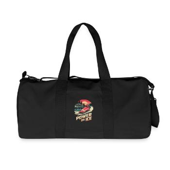 Power on Bob-Team - Recycelte Canvas-Sporttasche von Stanley/Stella - Schwarz - Vorne