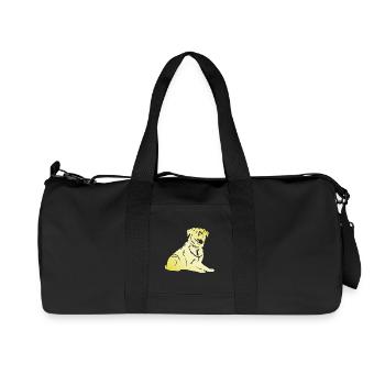 Rottweiler Dog Silhouette - Recycled Canvas Sports Bag by Stanley/Stella - black - Front
