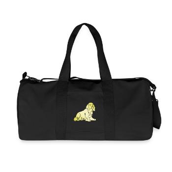 Cocker Spaniel Dog Silhouette - Recycled Canvas Sports Bag by Stanley/Stella - black - Front