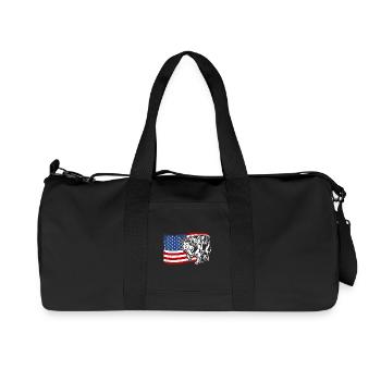 Border Collie US America Flag Dogs Dog Wilsigns - Recycled Canvas Sports Bag by Stanley/Stella - black - Front