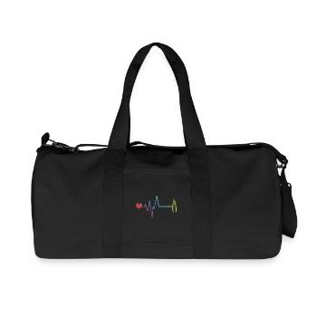 Zange Puls Herzschlag Werkzeug - Recycelte Canvas-Sporttasche von Stanley/Stella - Schwarz - Vorne