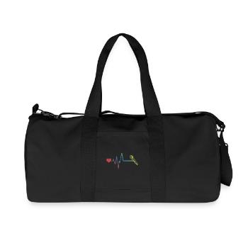 Microphone Pulse Heartbeat - Recycled Canvas Sports Bag by Stanley/Stella - black - Front