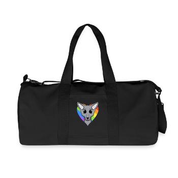 LGBT Cat Sphynx Rainbow - Recycled Canvas Sports Bag by Stanley/Stella - black - Front
