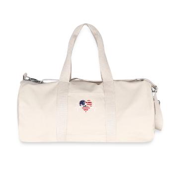 Washington D.C. Skyline Herzschlag USA Ostküste - Recycelte Canvas-Sporttasche von Stanley/Stella - Naturweiß - Vorne