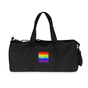 LGBT Arc-en-ciel Drapeau Gay Pride Gay - Sac de sport en toile recyclée Stanley/Stella - noir - Devant