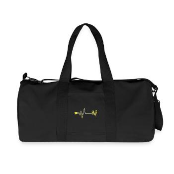Pulsation Cœur Amour - Sac de sport en toile recyclée Stanley/Stella - noir - Devant