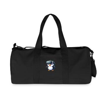 Penguin VR Gamer Future Science Fiction - Recycled Canvas Sports Bag by Stanley/Stella - black - Front